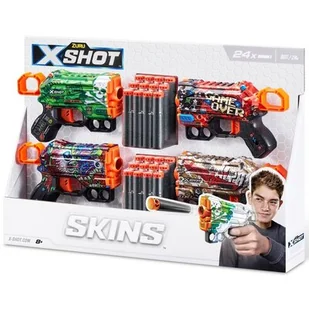 Zestaw wyrzutni Skins Menace 24 strzałki - Zabawki militarne - miniaturka - grafika 1