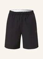 Spodenki damskie - Adidas Originals Szorty Essentials Seersucker Regular Fit schwarz - miniaturka - grafika 1