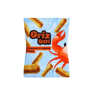 Sucharki pszenno-żytnie o smaku kraba "GrizGO" 70g - Chipsy - miniaturka - grafika 1