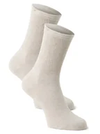 Skarpetki damskie - Calvin Klein - Skarpety damskie pakowane po 2 szt., beżowy - miniaturka - grafika 1