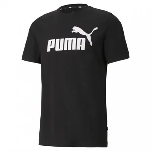 Męski t-shirt z nadrukiem PUMA ESS LOGO TEE - Koszulki sportowe męskie - miniaturka - grafika 1