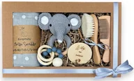 Grzechotki dla dzieci - WITAJ NA ŚWIECIE ZESTAW PREZENTOWY W PUDEŁKU Z OKIENKIEM PREZENT Z OKAZJI NARODZIN DZIECKA BABY GIFT BOX - miniaturka - grafika 1