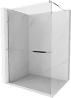 Ścianki i drzwi prysznicowe - Mexen Kioto+ ścianka prysznicowa z półką Walk-in 120 x 200 cm, transparent, chrom - 800-120-121-01-00 - miniaturka - grafika 1