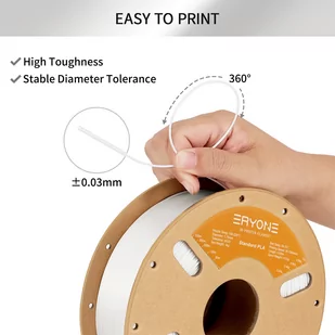 Standardowy filament PLA ERYONE 1kg – Mlecznobiały - Filamenty i akcesoria do drukarek 3D - miniaturka - grafika 2