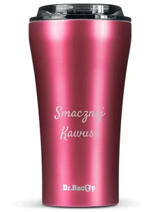 Kubek termiczny na kawę Dr.Bacty Apollo 2.0 - Smacznej kawusi - 360 ml - Pink - Kubki termiczne - miniaturka - grafika 1