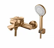 Zestawy prysznicowe - INVENA BATERIA WANNOWA NERI INVENA TREND Z ZESTAWEM NATRYSKOWYM, MIEDŹ - miniaturka - grafika 1