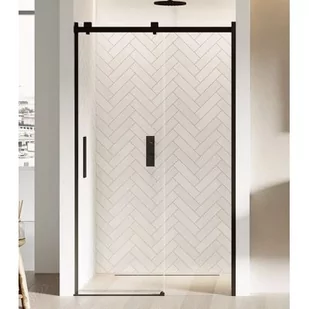 New Trendy EXK-3955 DRZWI WNĘKOWE SOFTI BLACK 150x200 CZYSTE 8mm ACTIVE SHIELD - Ścianki i drzwi prysznicowe - miniaturka - grafika 2