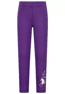 Legginsy - SALT AND PEPPER Dziewczęce legginsy termiczne z nadrukiem, Grape, 122 cm - miniaturka - grafika 1