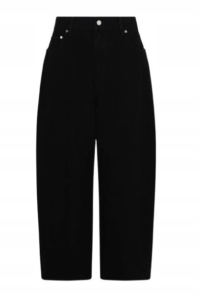 Helmut Lang Czarne Jeansy Proste Z Wysokim Stanem Bawełna 31 Kwb