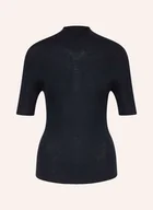 Swetry damskie - Boss Dzianinowa Koszulka Faleri blau - BOSS - miniaturka - grafika 1