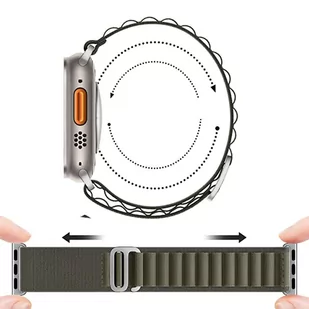 Pasek do zegarka Alogy Sport Strap do Apple Watch 4/5/6/7/8/SE/Ultra (42/44/45/49mm) Zielony - Akcesoria do smartwatchy - miniaturka - grafika 2