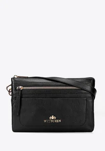 Mała listonoszka ze skóry naturalnej o fakturze groszkowej czarna - Torebki damskie Mała listonoszka ze skóry naturalnej o fakturze groszkowej czarna - Torebki damskie - miniaturka - grafika 1