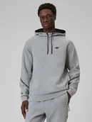 Bluzy męskie - 4F Bluza dresowa regular z kapturem męska - szara XXL - miniaturka - grafika 1