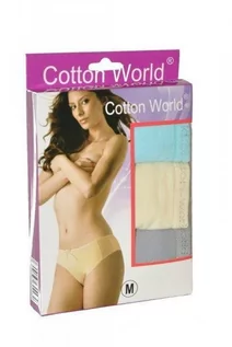 Majtki damskie - Cotton World lycra A'3 figi - grafika 1
