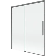 Parawany nawannowe - Mexen Rox parawan nawannowy 2-skrzydłowy rozsuwany 140 x 150 cm, transparent, gun metal - 8C9-140-001-95-00 - miniaturka - grafika 1