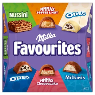 Milka Favourites Mieszanka czekoladek nadziewanych i wafelków 158 g (17 sztuk) - Inne słodycze - miniaturka - grafika 1