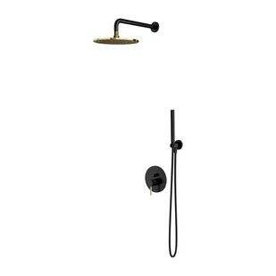 Omnires Y Zestaw podtynkowy prysznicowy czarny/złoty SYSY18BLGL SYSY18BLGL - Zestawy prysznicowe - miniaturka - grafika 3