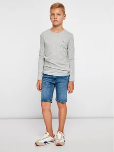 Tommy Hilfiger Bluzka KB0KB04141 S Szary Regular Fit - Bluzy dla chłopców - miniaturka - grafika 1