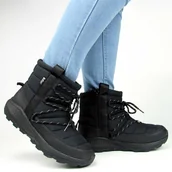 Śniegowce damskie - Lee Cooper LCJ-24-03-3069 Śniegowce damskie zimowe botki ocieplane czarne - miniaturka - grafika 1