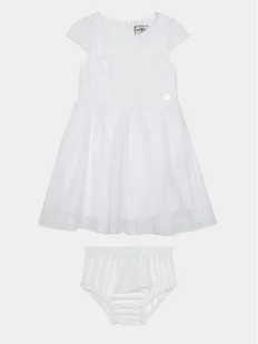 Guess Sukienka elegancka A4RK01 WFYM0 Biały Regular Fit - Sukienki i spódniczki dla dziewczynek - miniaturka - grafika 1