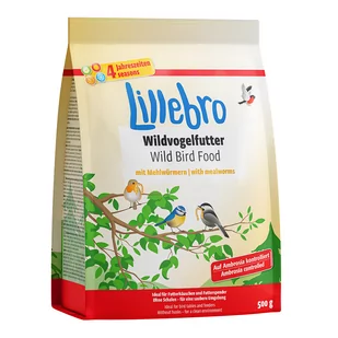 Lillebro, pokarm dla dzikich ptaków, z mącznikiem - 3 x 500 g - Karma dla ptaków - miniaturka - grafika 1