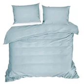 Pościel - Eurofirany Pościel błękitna z satyny bawełnianej Nova3 160x200 ef-psc-nova3błęk-160 - miniaturka - grafika 1