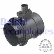 Przepływomierze - Przepływomierz masowy powietrza Delphi AF10556-12B1 - miniaturka - grafika 1