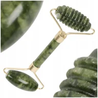 Masażery - Jadeitowy Masażer Do Twarzy Z Dwoma Różnymi Końcówkami Roller Premium - miniaturka - grafika 1