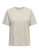 Koszulki i topy damskie - ONLY Women's ONLONLY S/S Tee JRS NOOS Top, srebrna podszewka, rozmiar XS, Silver Lining, XS - miniaturka - grafika 1