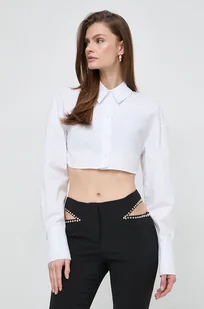 Patrizia Pepe koszula bawełniana damska kolor biały regular z kołnierzykiem klasycznym 8C0696 A391 - Koszule damskie - miniaturka - grafika 1