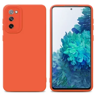 Pokrowiec Etui Do Samsung Galaxy S20 FE w FLUID POMARAŃCZA TPU Silikonowe Obudowa Ochronny Case Cover Cadorabo - Etui i futerały do telefonów - miniaturka - grafika 1