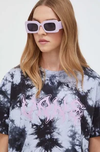 Vans t-shirt bawełniany damski kolor czarny - Koszulki sportowe damskie - miniaturka - grafika 1