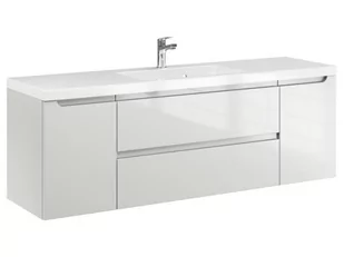 Szafka Wisząca Z Umywalką ETH 140 cm D - Kaszmir Wysoki Połysk - Szafki łazienkowe - miniaturka - grafika 1