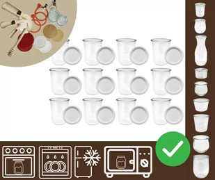 Słoiki WECK 12szt/ plastikowe wieko słoik 850ml MOLD / Wamar-Sosenka - Pojemniki kuchenne - miniaturka - grafika 1