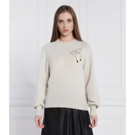 Swetry damskie - Twinset Actitude Wełniany sweter | Regular Fit - miniaturka - grafika 1