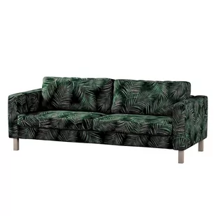 Dekoria pl pl Pokrowiec na sofę Karlstad 3-osobową nierozkładaną krótki zielony w liście 204 x 89 x 64 cm Velvet 615-704-21 - Pokrowce na meble - miniaturka - grafika 1