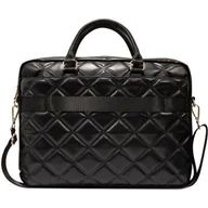 Torby na laptopy - Guess Quilted 4G Computer Bag - Torba na notebooka 15" / 16" (czarny) - miniaturka - grafika 1
