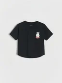 Bluzki dla niemowląt - Reserved - T-shirt oversize Miffy - czarny - miniaturka - grafika 1
