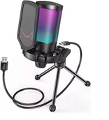 Mikrofony komputerowe - Mikrofon Fifine AmpliGame A6V RGB Black - miniaturka - grafika 1