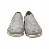 Mokasyny męskie - Mokasyny męskie zamszowe Old Money 43 - miniaturka - grafika 1