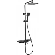 Zestawy prysznicowe - Rea Zestaw natryskowy prysznicowy Bravo Black P0636) __DODATKOWE_5%_RABATU_NA_KOD_ 5"____ P0636 - miniaturka - grafika 1