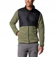 Bluzy męskie - Bluza męska Columbia Basin Butte Fleece Full Zip - Stone Green Black L - miniaturka - grafika 1