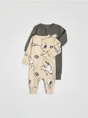 Body - Reserved - Pajacyk Snoopy 2 pack - ciemnoszary - miniaturka - grafika 1