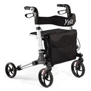 Wózki inwalidzkie - Podpórka czterokołowa YOLA z dzwonkiem i uchwytem na kule - Refundacja NFZ : Kolor - Srebrny - miniaturka - grafika 1