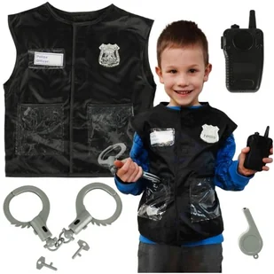 Kostium strój karnawałowy przebranie policjant zestaw 3-8 lat - Stroje karnawałowe - miniaturka - grafika 1