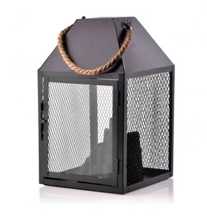 Mondex MONDEX KANVAR LAMPION KOMINEK LED 17 X 17 X 30 CM METAL SZKŁO HTOA0175 1 - Świeczniki - miniaturka - grafika 1