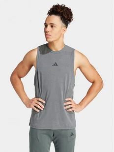 adidas Koszulka techniczna Designed for Training IS3819 Szary Regular Fit - Koszulki sportowe męskie - miniaturka - grafika 1