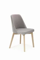Krzesła - Flavio 1 krzesło tapicerowane szare nogi dąb sonoma - miniaturka - grafika 1