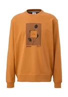 Bluzy męskie - s.Oliver bluza męska długi rękaw, pomarańczowy, XL - miniaturka - grafika 1