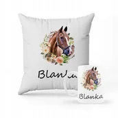 Gadżety dla niej i dla niego - ZESTAW PODUSZKA + KUBEK Z MOTYWEM KONIA KOŃ + IMIĘ - miniaturka - grafika 1